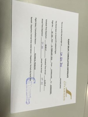 滞留泰国机场,飞机延误,要求取消已付款预定香